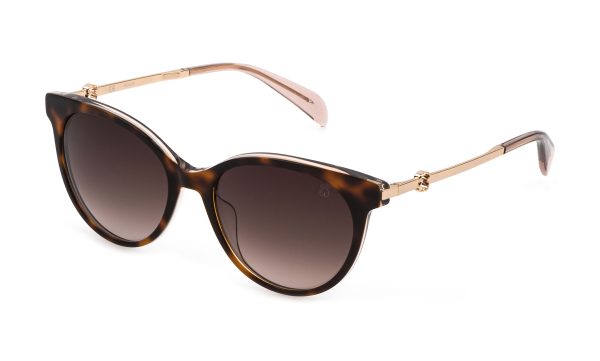 TOUS Sunglasses Shiny Havana Top+Crystal/