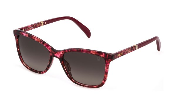 TOUS Sunglasses Shiny Red Havana/