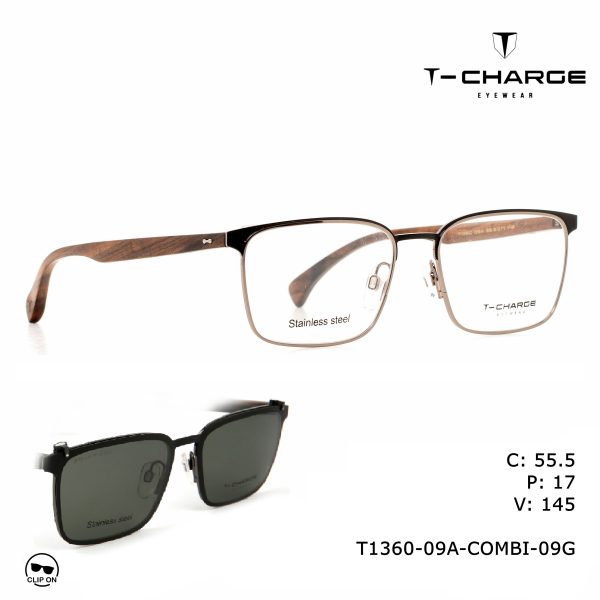 T-CHARGE Optical COMBI CLIPON Shiny Gun/