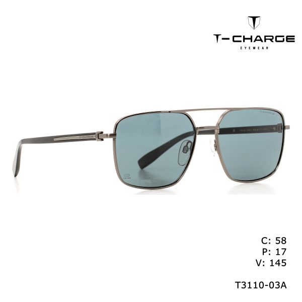 T-CHARGE Sunglasses Shiny Gun/Polarized