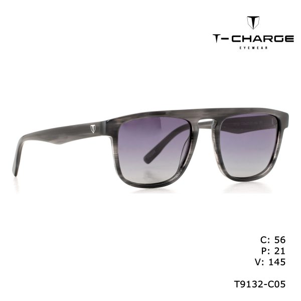 T-CHARGE Sunglasses Striped Grey Horn Jm36837, Mazz/Polarized