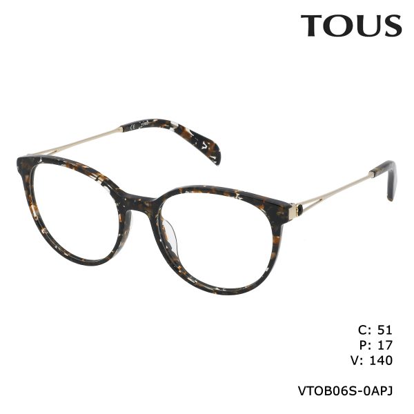 TOUS Optical Shiny Dark Havana+Pearly Beige/