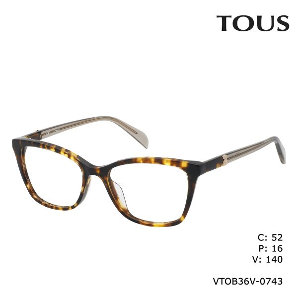 TOUS Optical Shiny Brown/Yellow Havana/