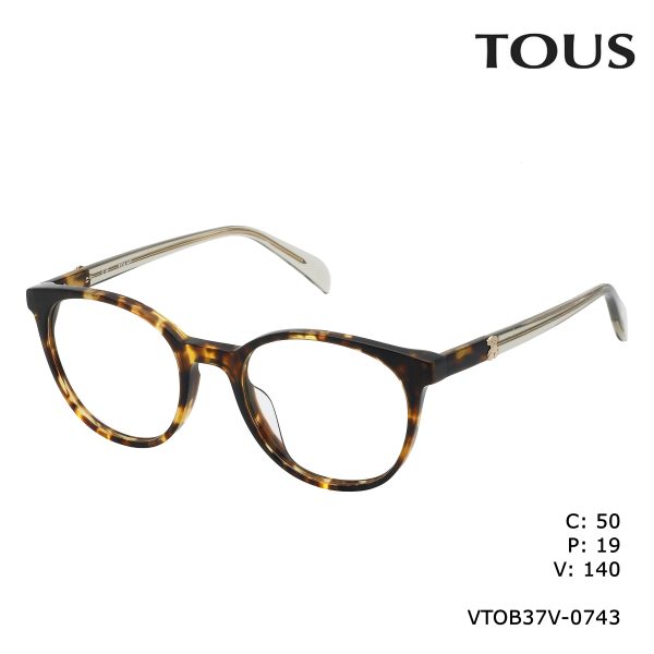 TOUS Optical Shiny Brown/Yellow Havana/