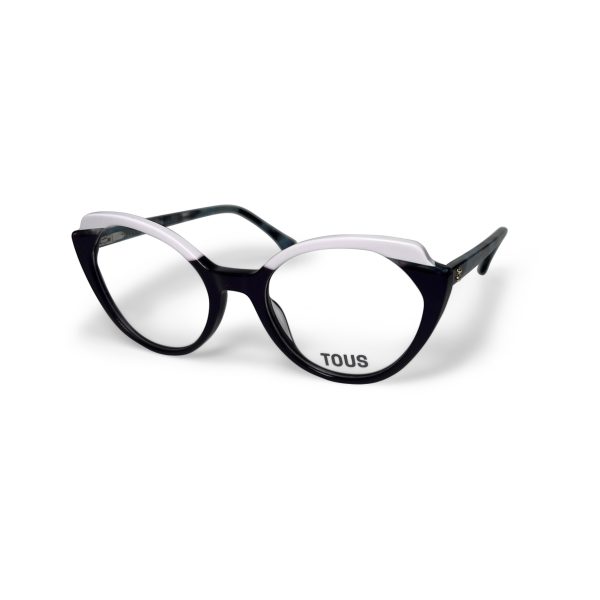 TOUS Optical Shiny Black Top White Turquoise/