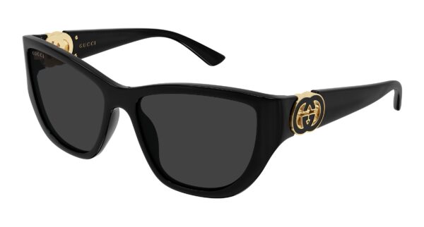 GUCCI Sunglasses Black Black Grey/