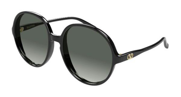 VALENTINO Sunglasses Black Black Grey/GRADIENT