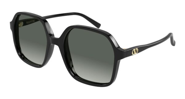 VALENTINO Sunglasses Black Black Grey/GRADIENT