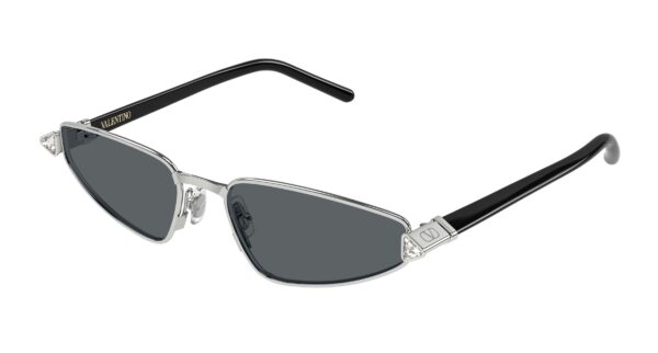 VALENTINO Sunglasses Silver Black Grey/